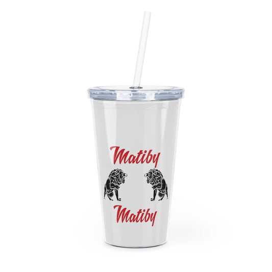 Matiby Plastic Tumbler with Straw