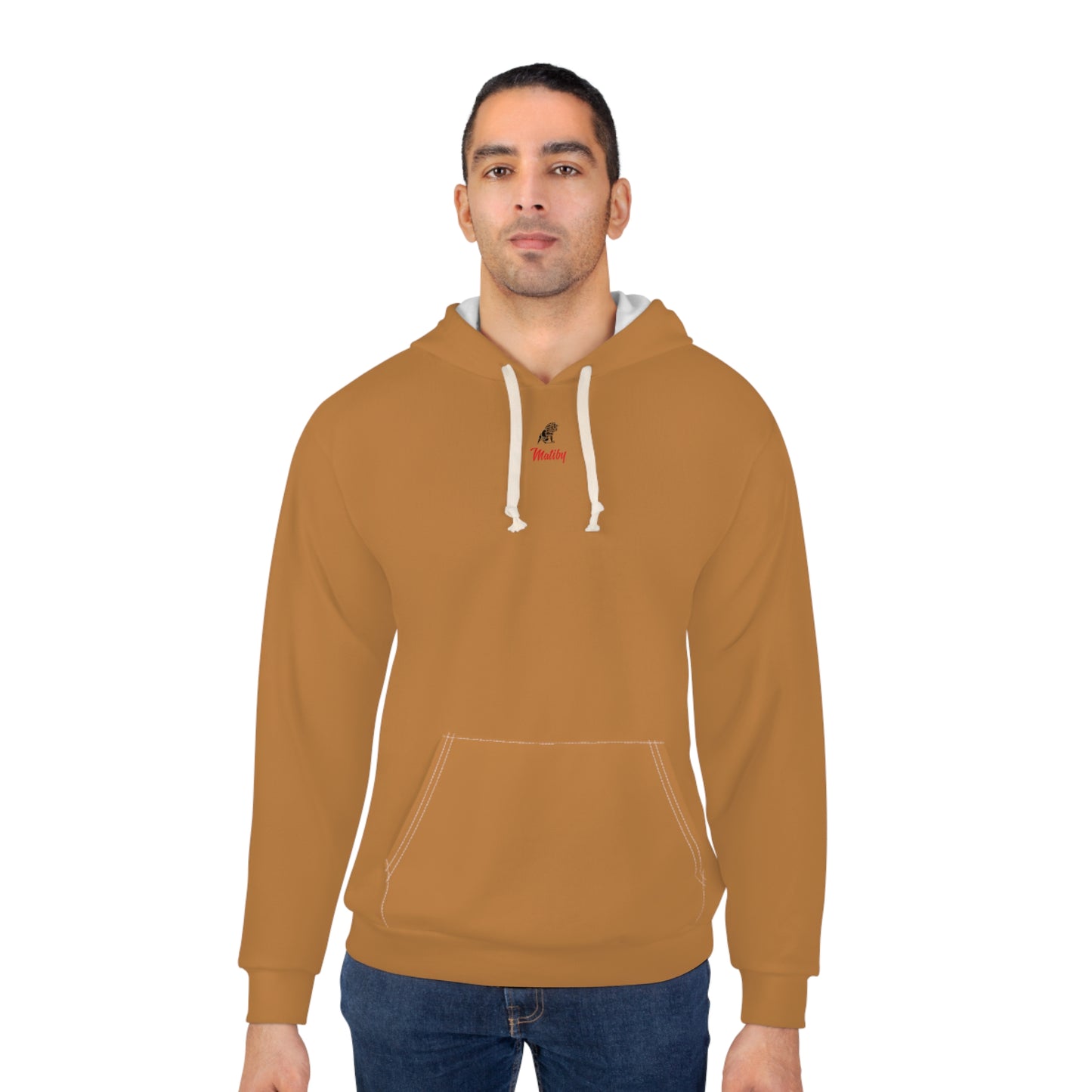 Light Brown Unisex Pullover Hoodie (AOP)