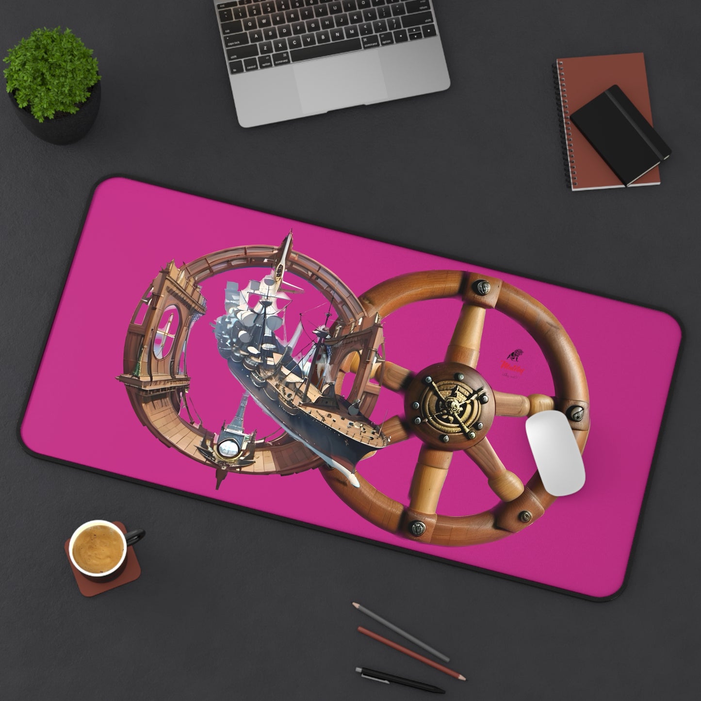 Nautical Desk Mat, Pink