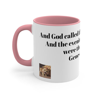 Bible Speaks Gen 1:8 Accent Mug, 11oz