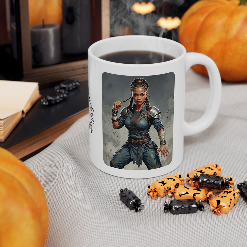 Gentle Woman of Valor #27 White Ceramic Mug - Fearfully & Wonderfully Made Tribute Cup (11oz/15oz)