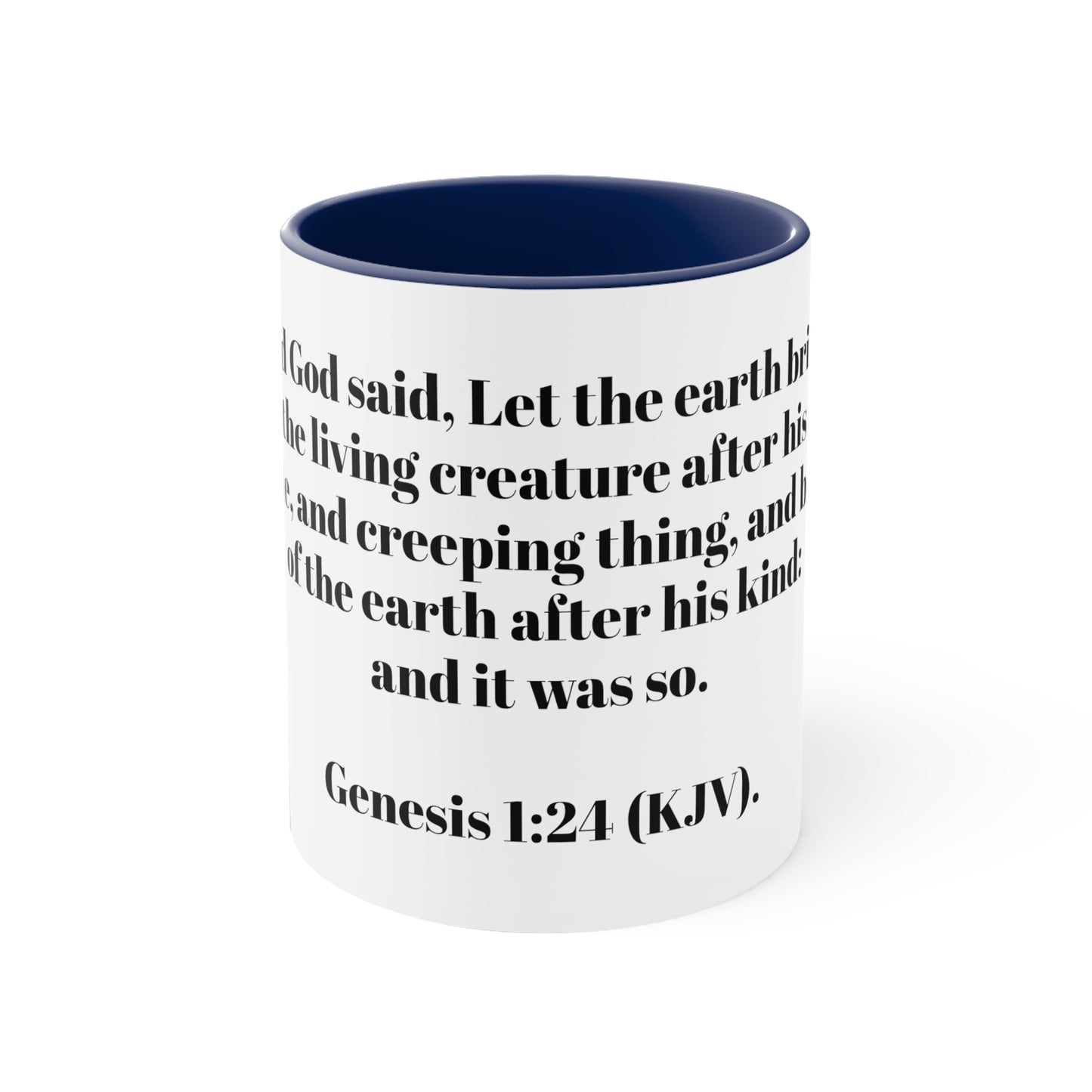 Bible Speaks Gen 1:24 Accent Mug, 11oz