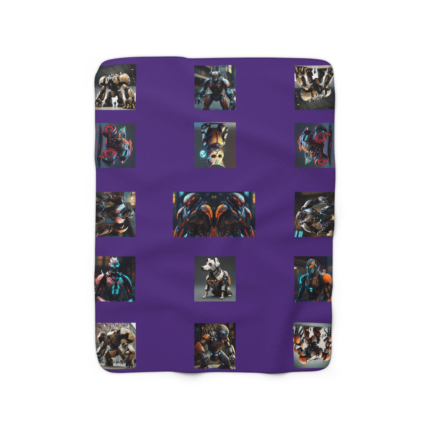 Matiby MEK Purple Sherpa Fleece Blanket