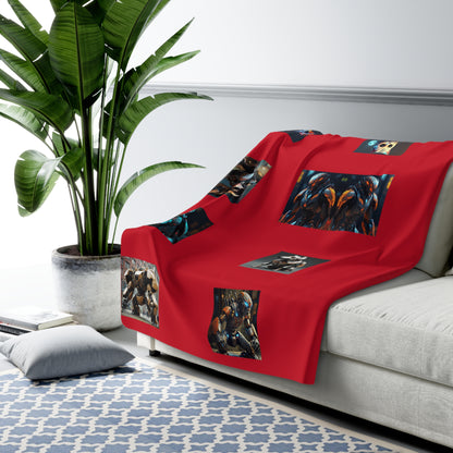 Matiby MEK Red Sherpa Fleece Blanket