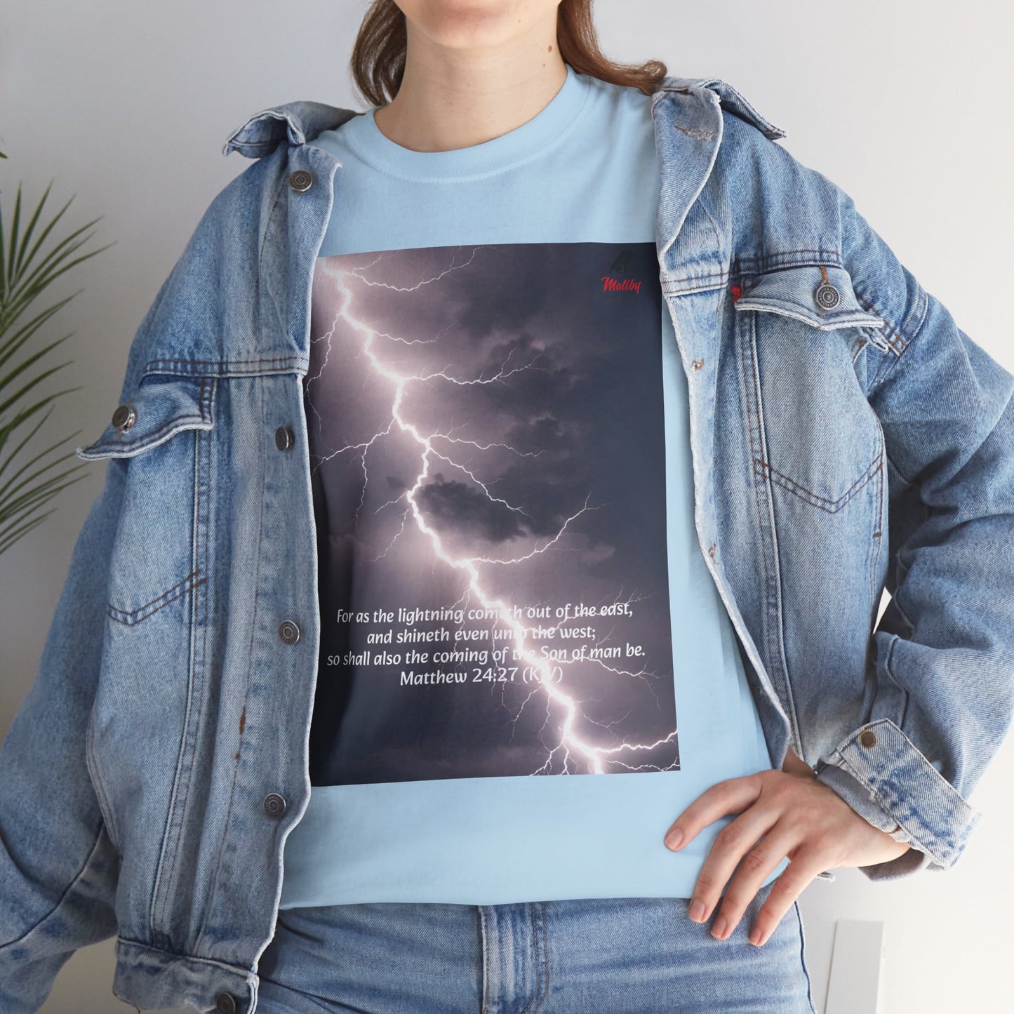 Lightning Style East West Unisex Heavy Cotton Tee