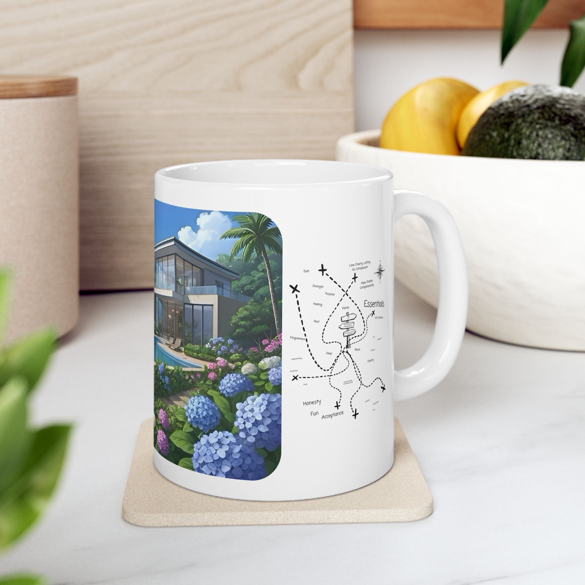 Cozy Architecture & Dreamy Landscapes #42 White Ceramic Mug – Homes Home Sweet Home Cup (11oz/15oz)