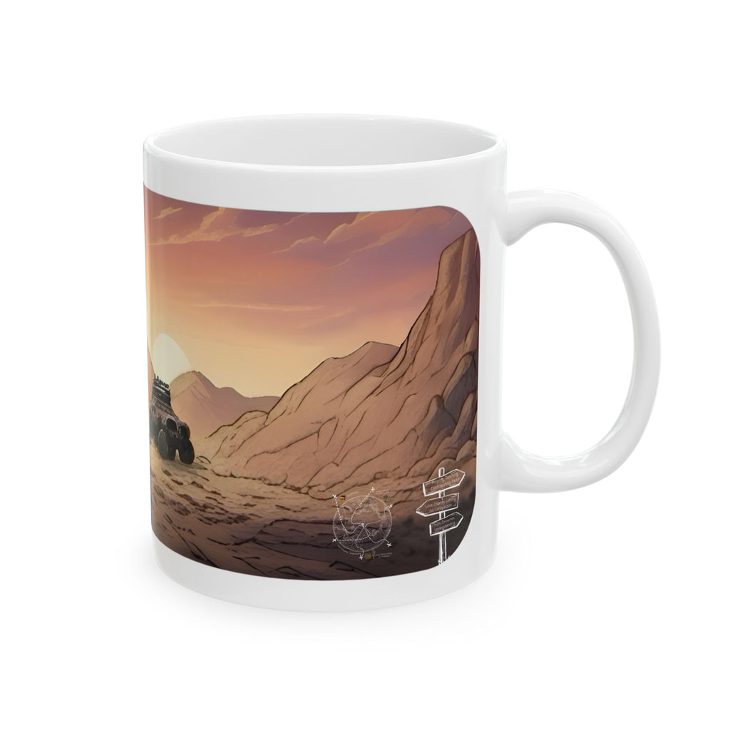 Adventure 4x4 Trucks #33, Business Entrepreneurs On The Move White Ceramic Mug — Find Your Path To The Essentials Cup (11oz & 15oz)