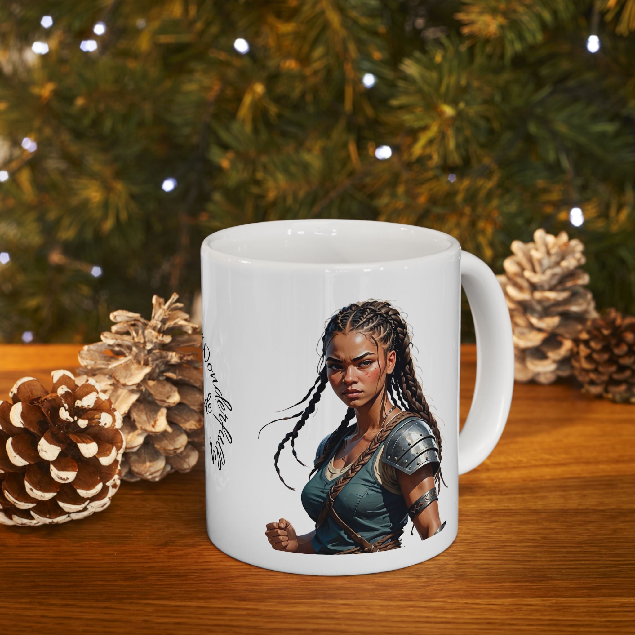 Gentle Woman of Valor #21 White Ceramic Mug - Fearfully & Wonderfully Made Tribute Cup (11oz/15oz)