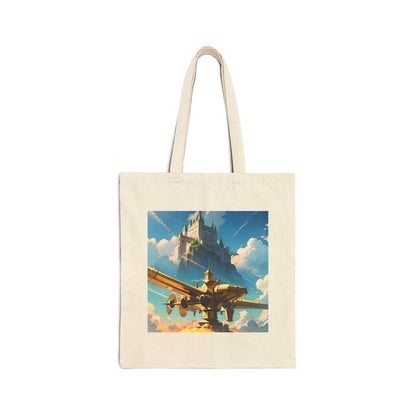 Castle Cotton Canvas Tote Bag