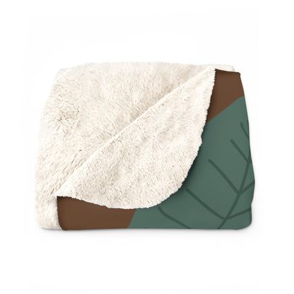 Matiby Simple Things Brown Sherpa Fleece Blanket