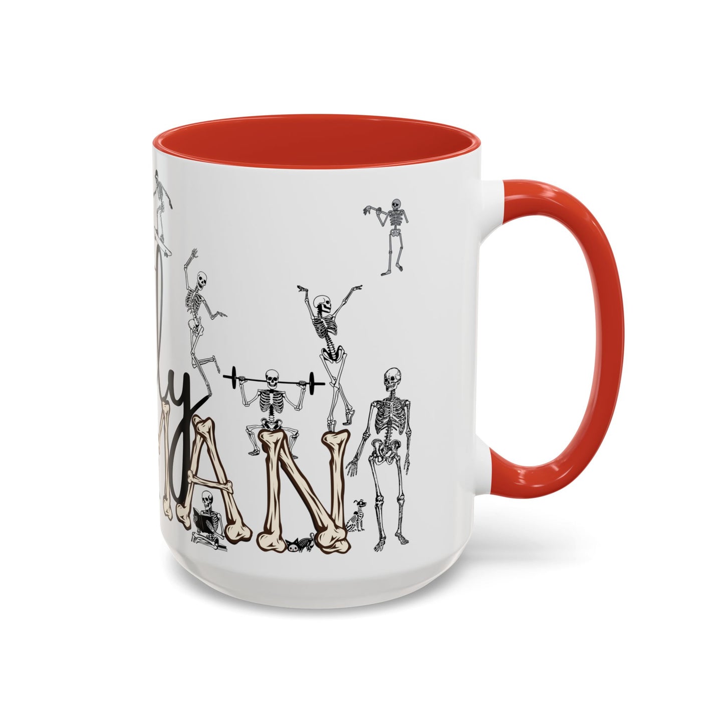 Only Human Accent Skeletons Life Mug for All Occasions (11, 15oz), Seasons Greetings Holiday Mug, For Him, For Her, Family and Friends Mug