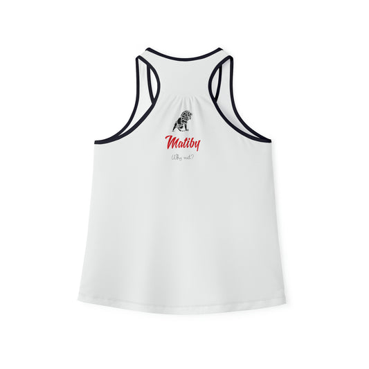 Women's White Tank Top (AOP)