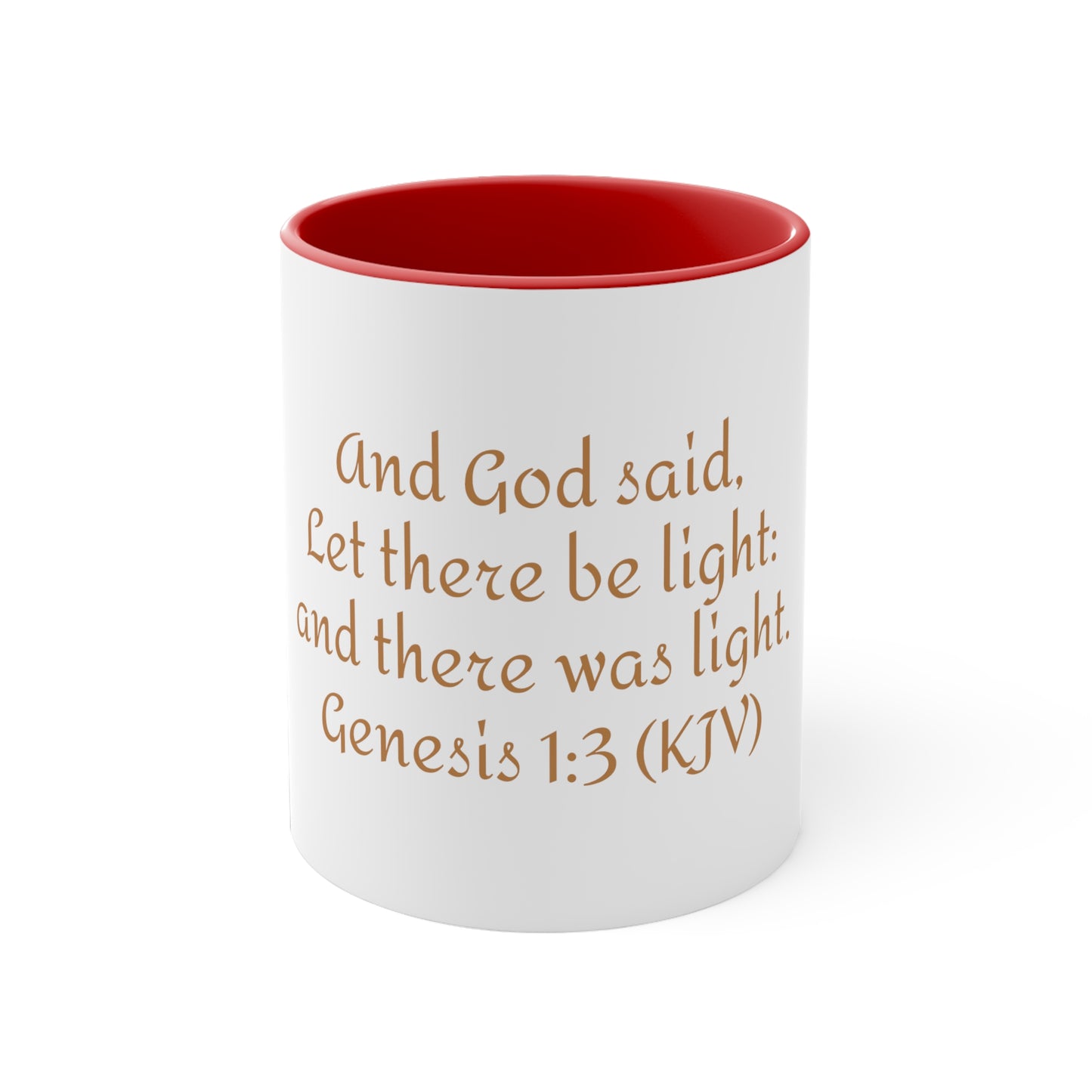 Bible Speaks Gen 1:3 Accent Mug, 11oz