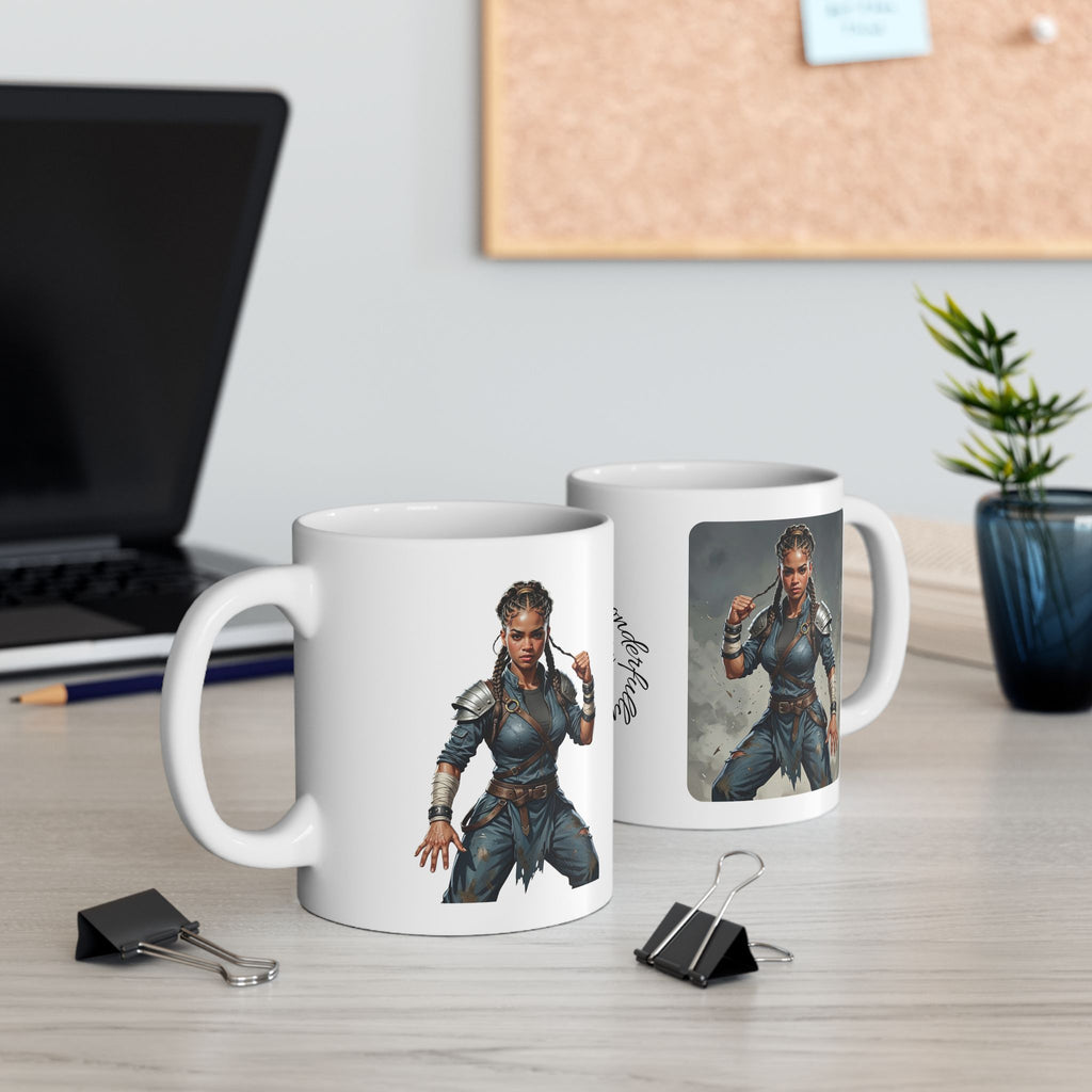 Gentle Woman of Valor #27 White Ceramic Mug - Fearfully & Wonderfully Made Tribute Cup (11oz/15oz)