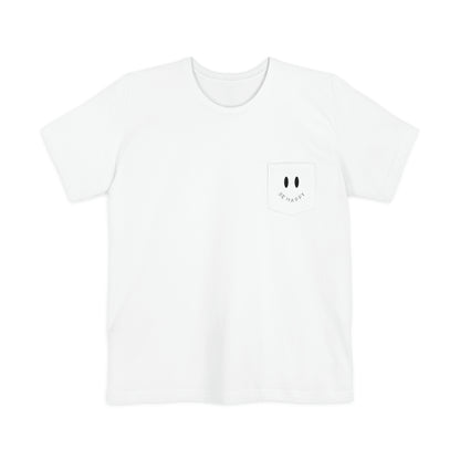 "Be Happy" Smiley Face Unisex Pocket T-shirt