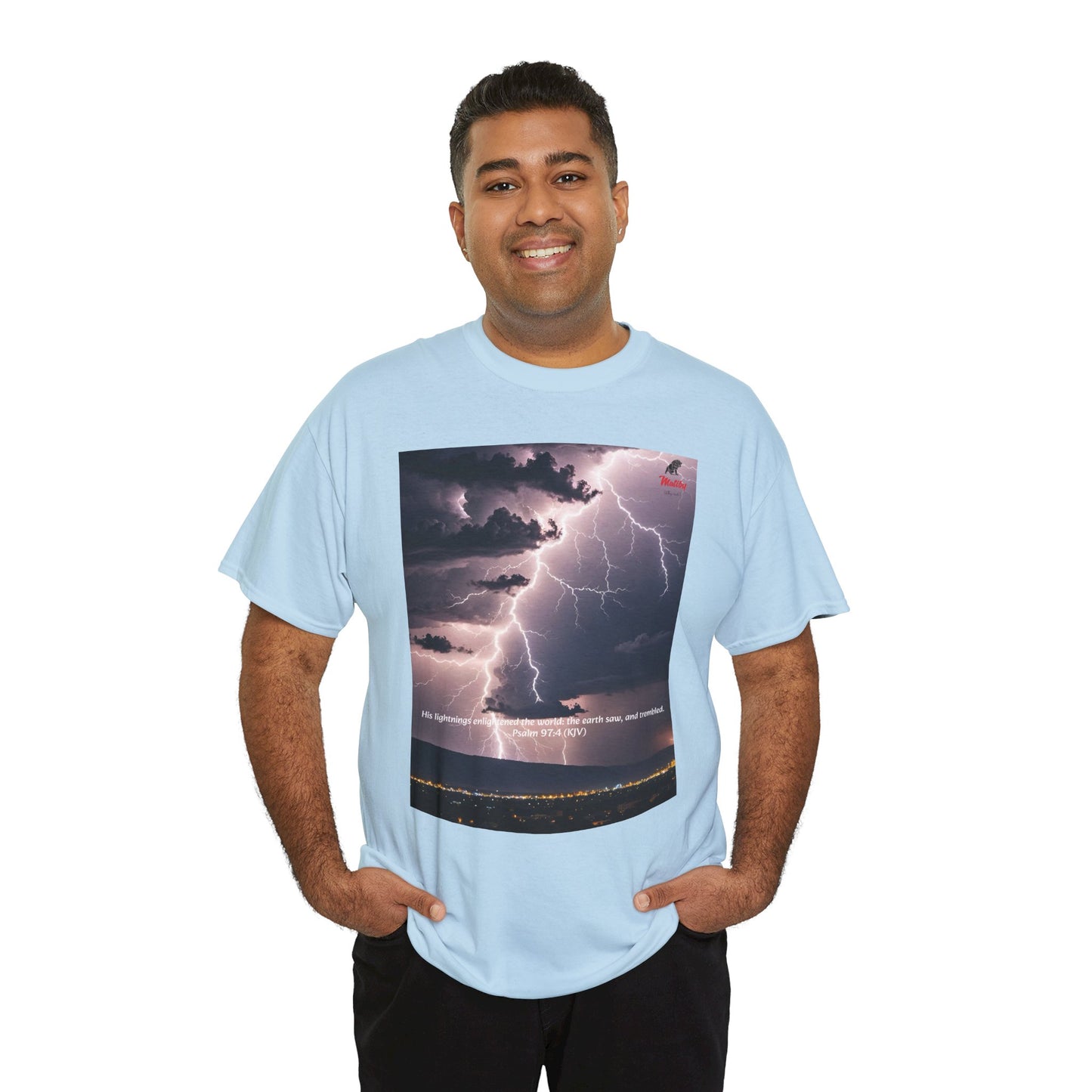 Lightning Style Earth Trembled Unisex Heavy Cotton Tee