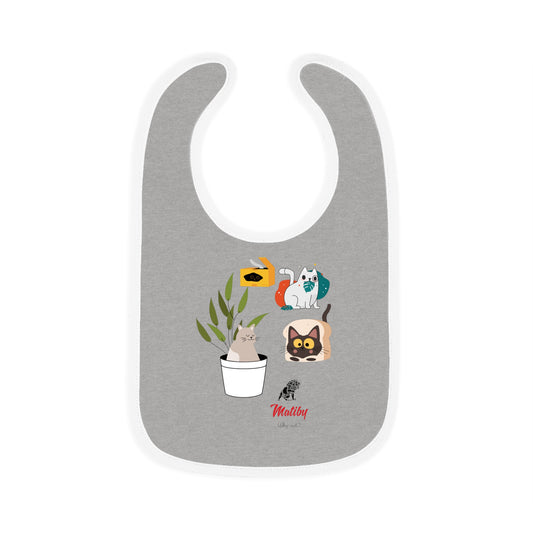 Baby Contrast Trim Jersey Bib