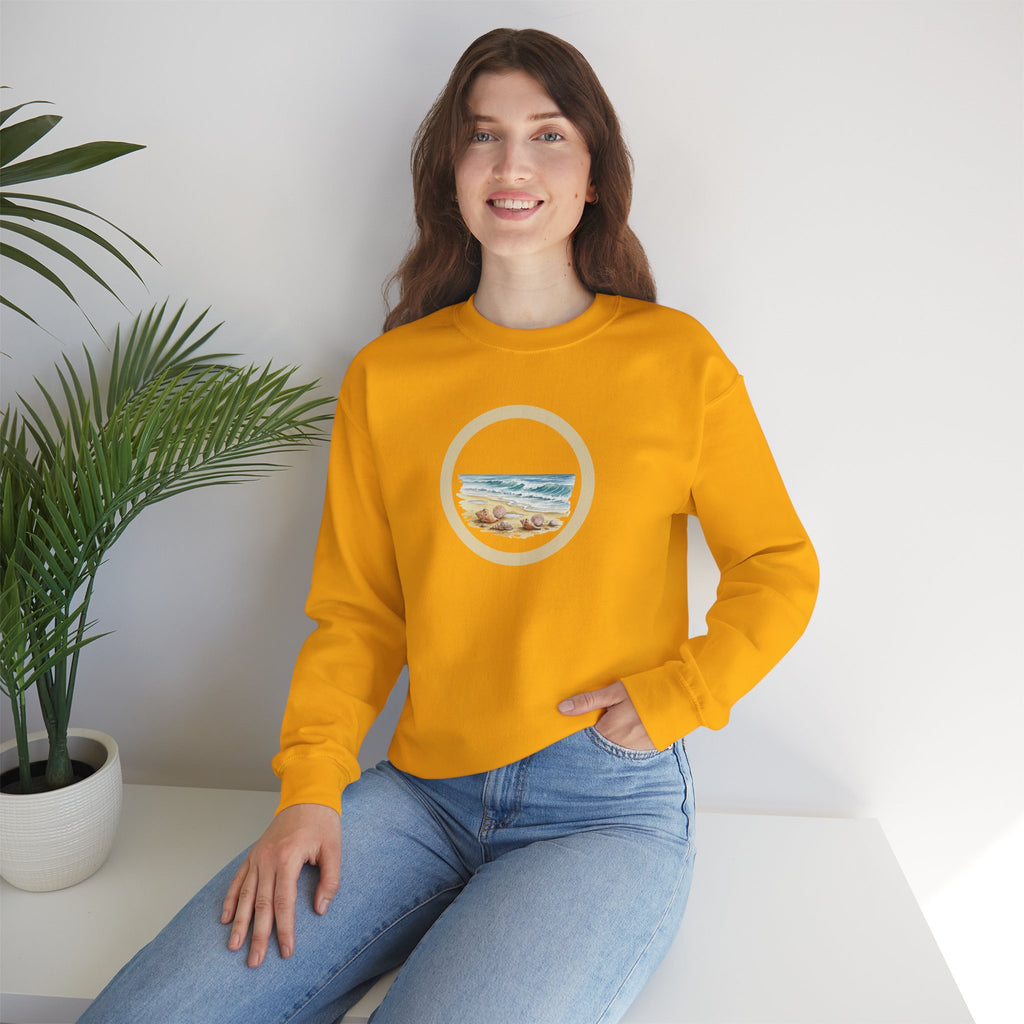Beach Circle Crewneck Sweatshirt — Coastal Sunset Sweater