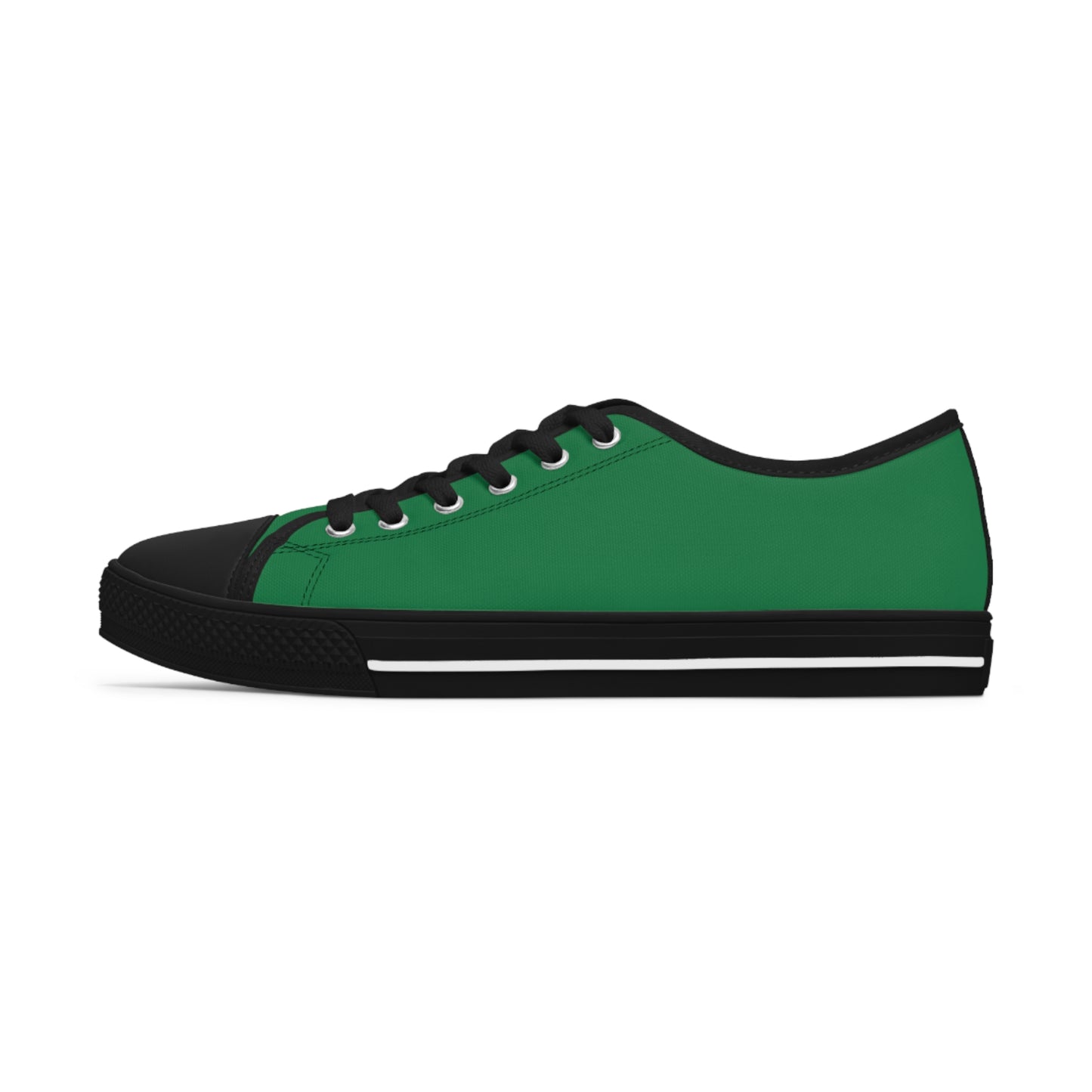 Women's Dark Green Low Top Sneakers