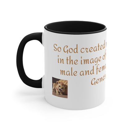 Bible Speaks Gen 1:27 Accent Mug, 11oz