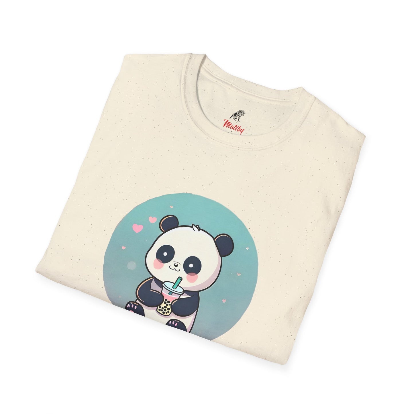 Panda With Boba Unisex Softstyle T-Shirt