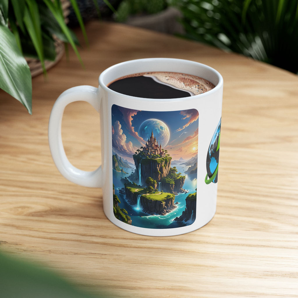 Contrast & Perspective #1 White Ceramic Mug — Time & Chance Daily Cup (11oz, 15oz)