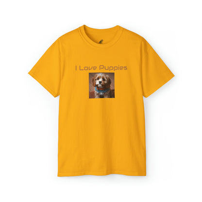 Matiby "I Love Puppies" Unisex Ultra Cotton Tee