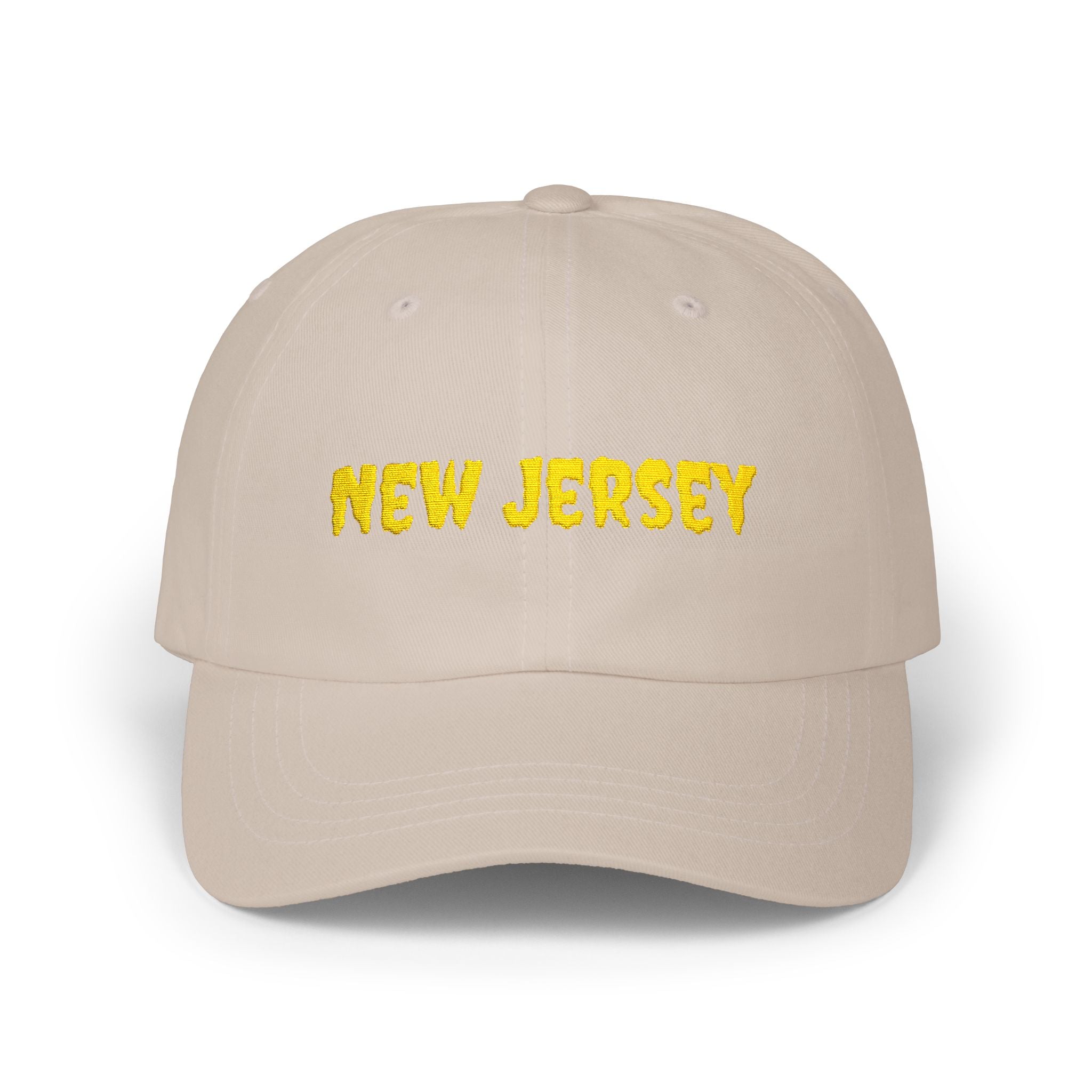 New Jersey United States of America Gold Embroidered Classic Dad Cap | NJ 3rd USA Baseball Hat