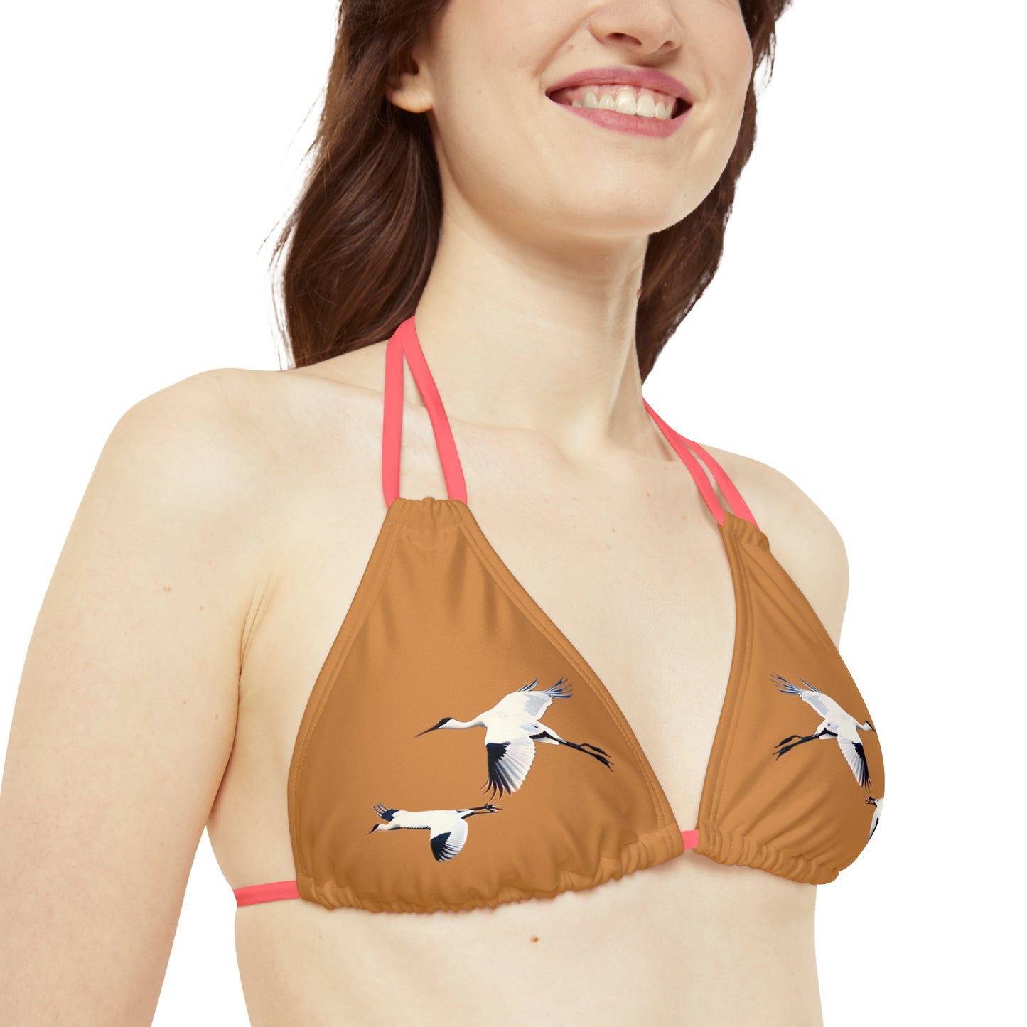 Light Brown Strappy Bikini Set (AOP)