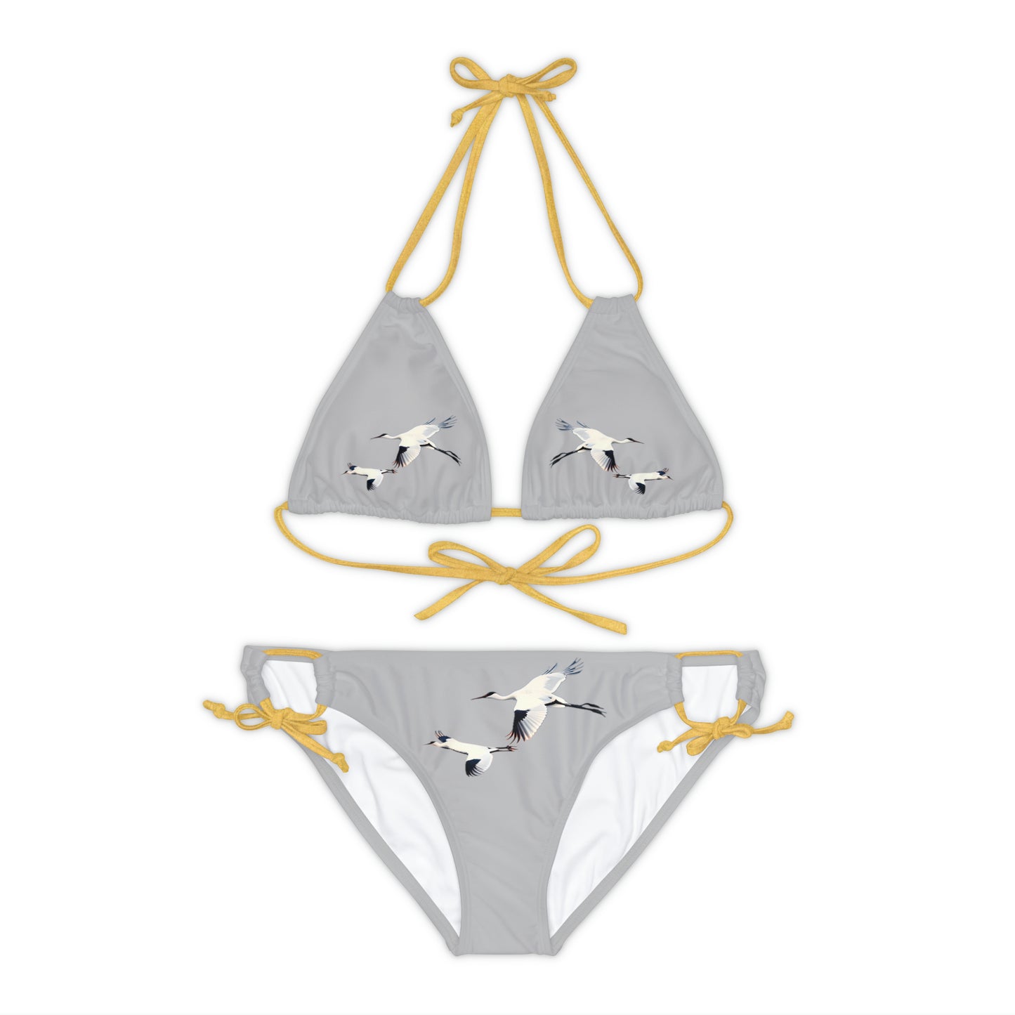 Light Grey Strappy Bikini Set (AOP)