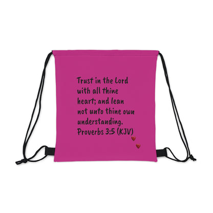 Bible Speaks Outdoor Drawstring Pink