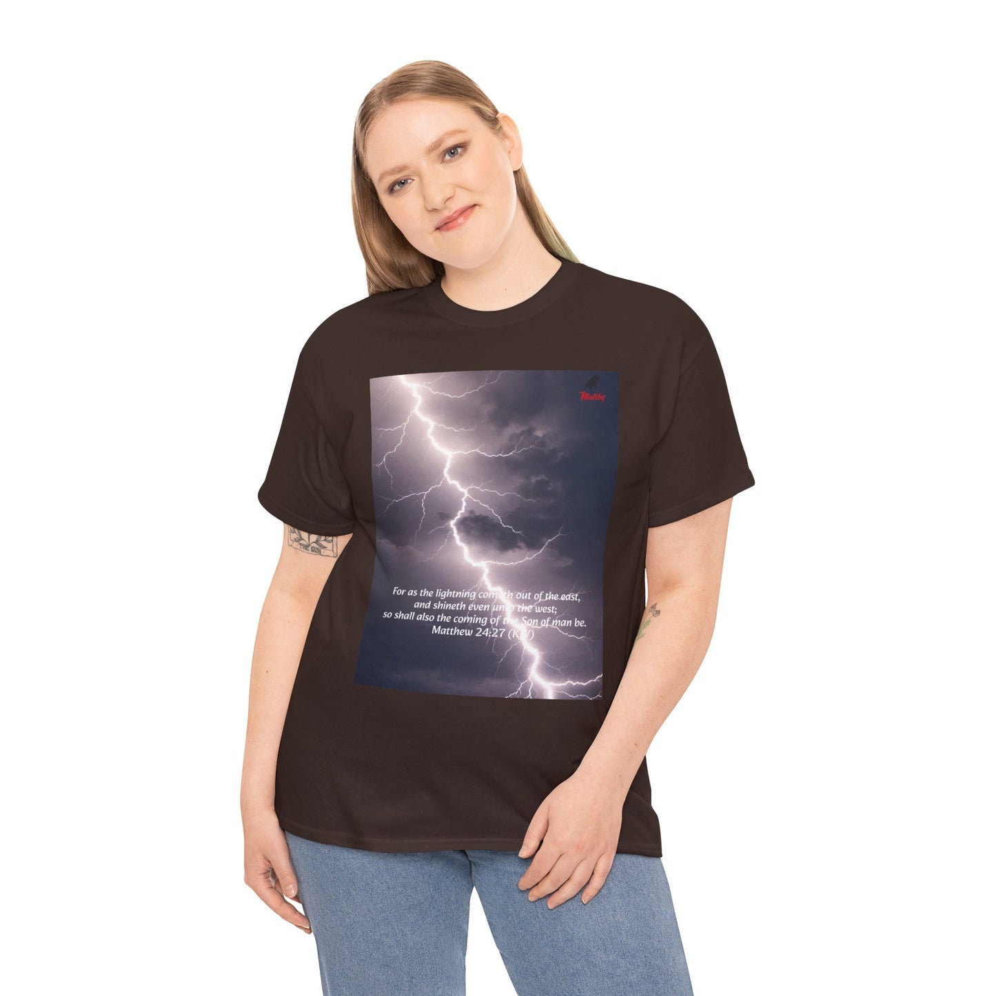 Lightning Style East West Unisex Heavy Cotton Tee