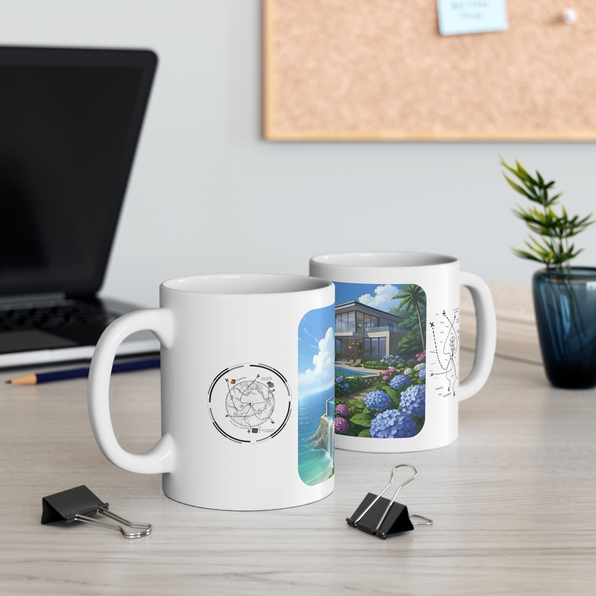 Cozy Architecture & Dreamy Landscapes #42 White Ceramic Mug – Homes Home Sweet Home Cup (11oz/15oz)