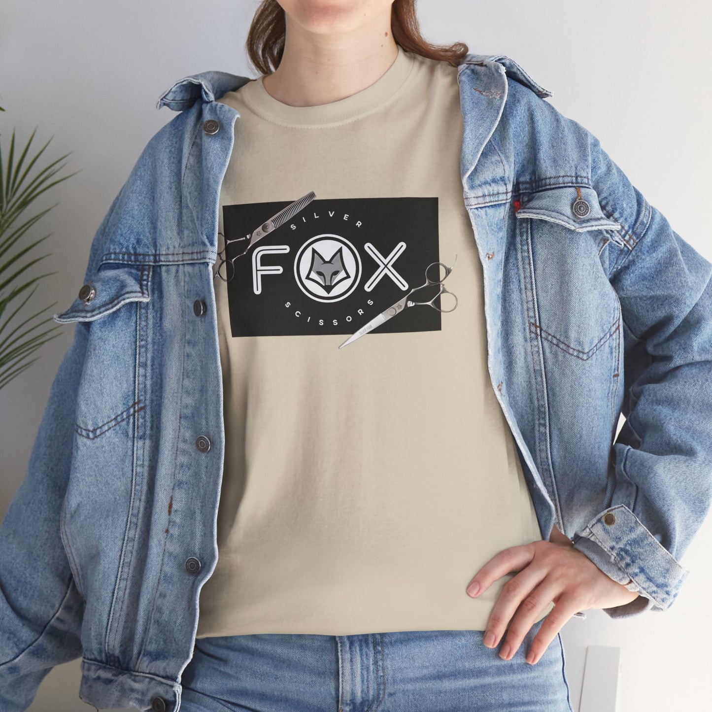 Silver Fox Scissors Unisex Heavy Cotton Tee