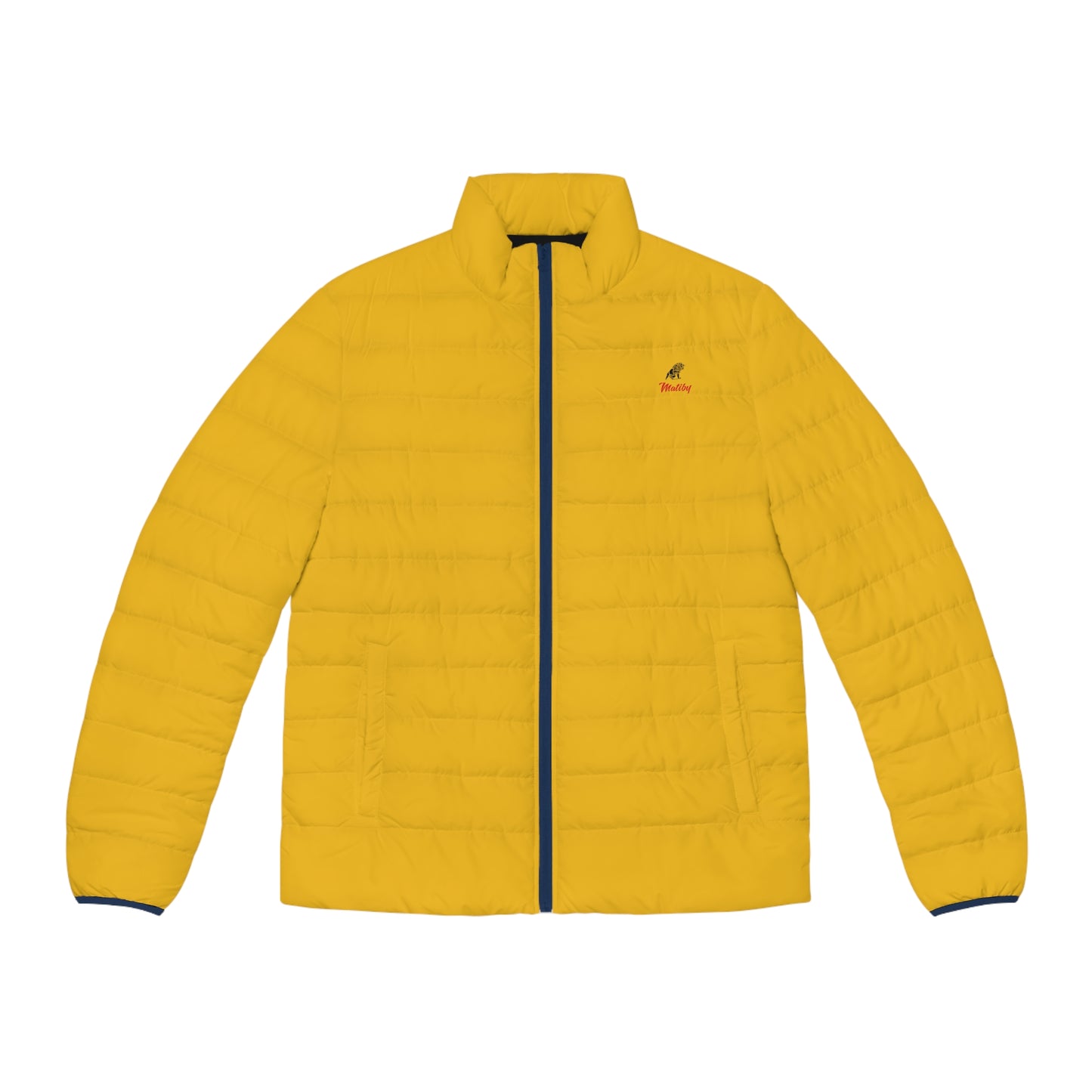 Men's Yellow Puffer Jacket (AOP)