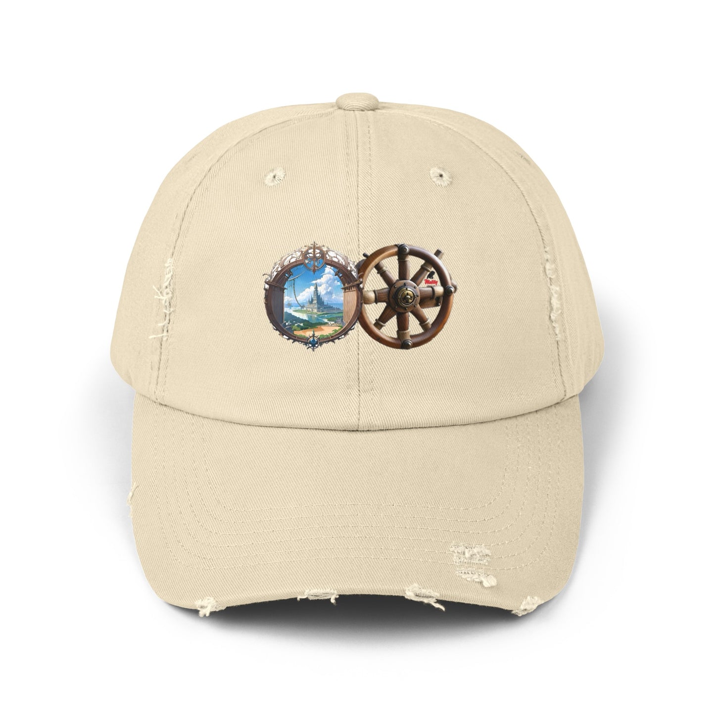 Nautical Unisex Distressed Cap