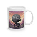 Unbreakable Woman Overcoming Expectation White Ceramic Mug, (11oz, 15oz), Disability Pride Wheelchair Warrior Cup