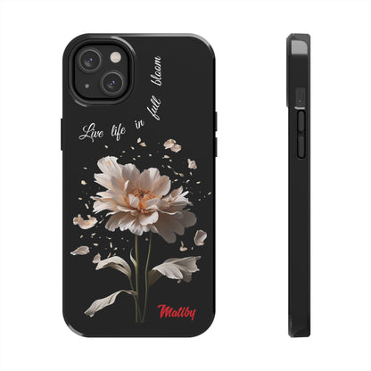 Matiby Amy's Special Flower Bloom Black Tough Phone Cases