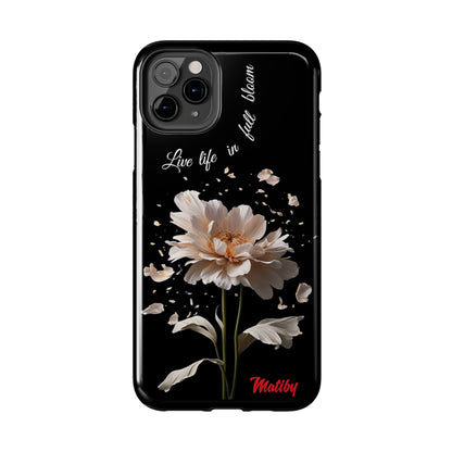 Matiby Amy's Special Flower Bloom Black Tough Phone Cases