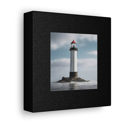 Lighthouse Black Canvas Gallery Wraps