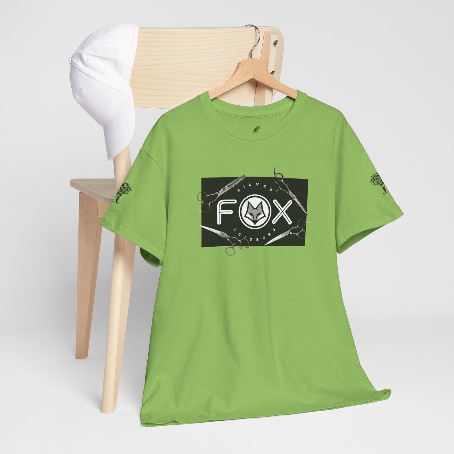 Silver Fox Scissors Unisex Heavy Cotton Tee