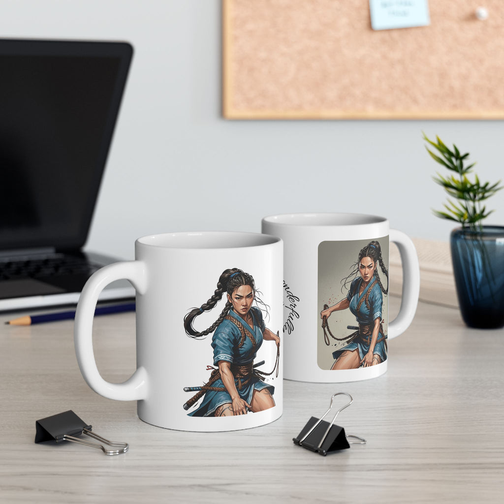 Gentle Woman of Valor #18 White Ceramic Mug - Fearfully & Wonderfully Made Tribute Cup (11oz/15oz)