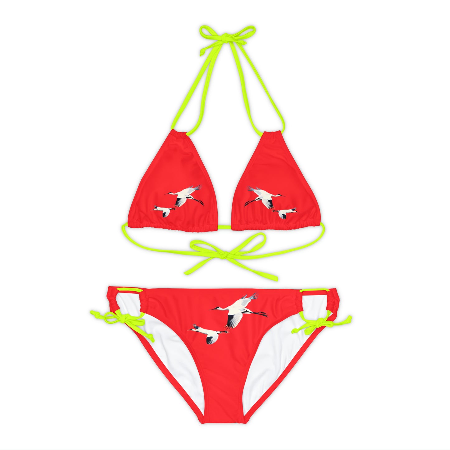 Red Strappy Bikini Set (AOP)