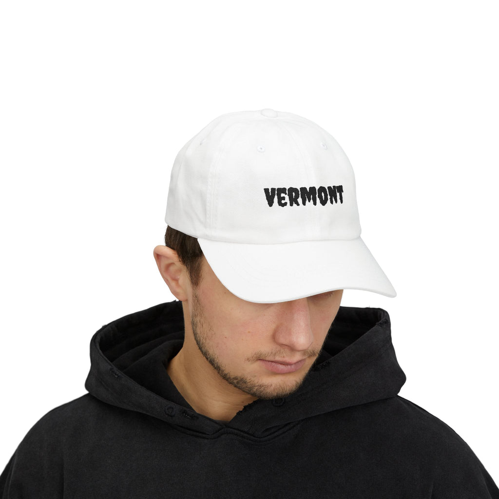 Vermont United States of America Black Embroidered Classic Dad Cap | VT 14th USA Baseball Hat
