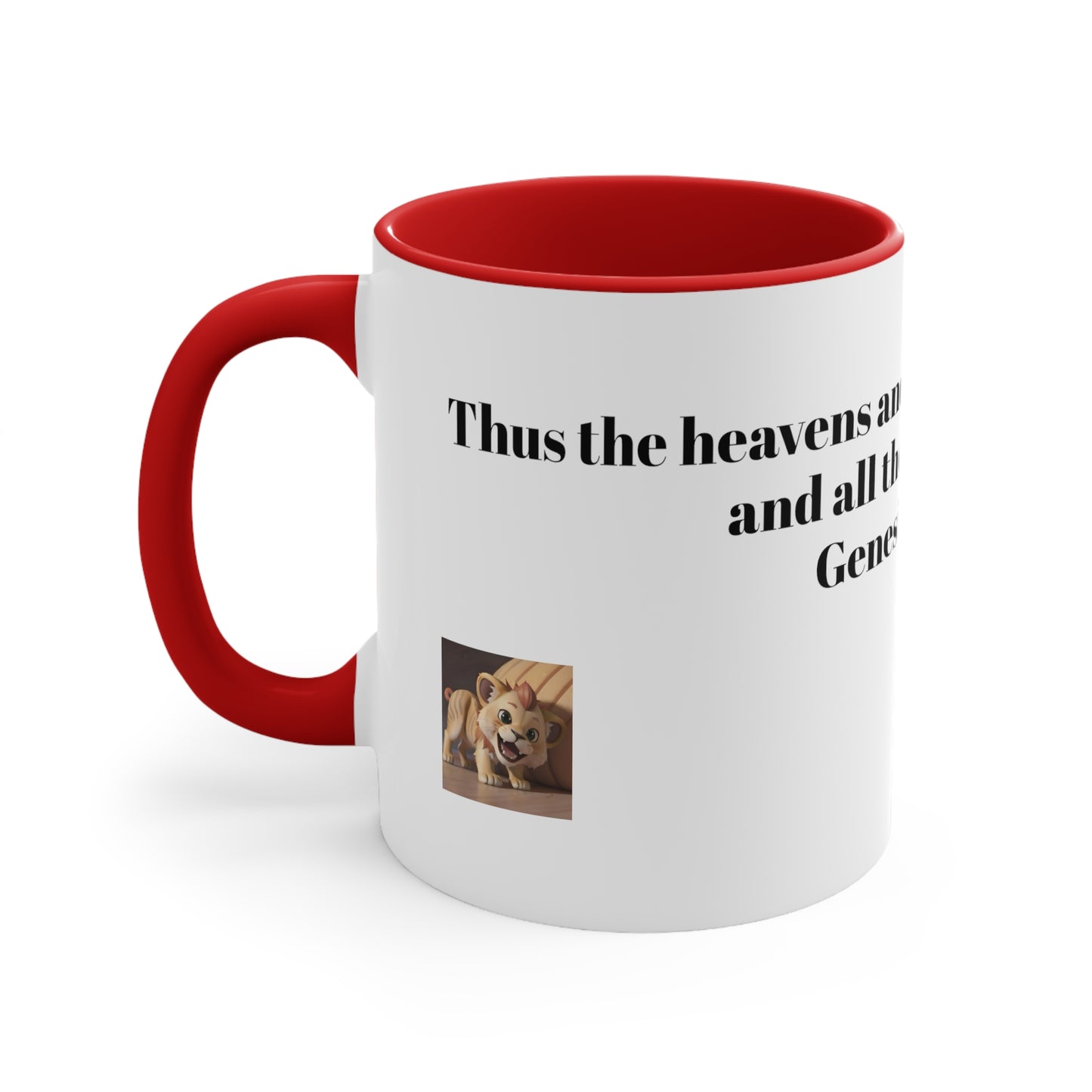 Bible Speaks Gen 2:1 Accent Mug, 11oz