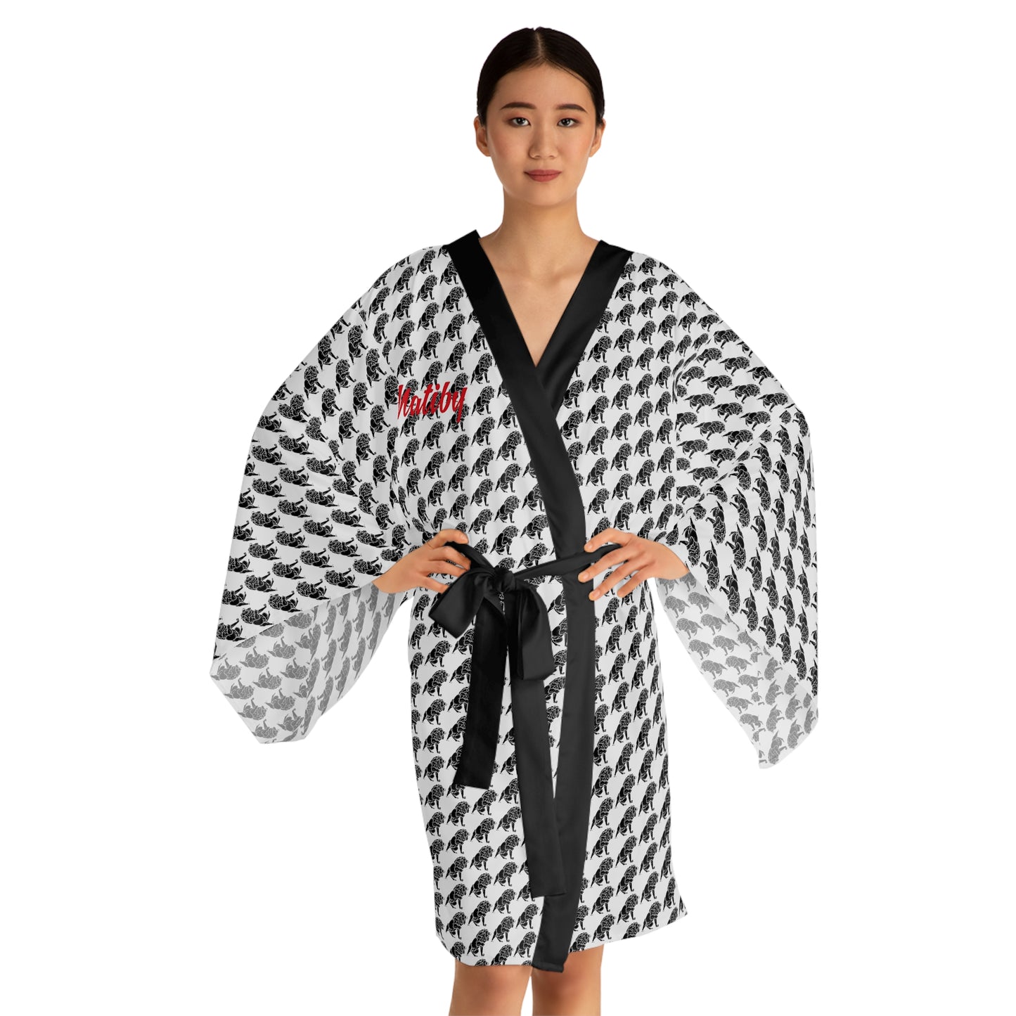 Long Sleeve Kimono Robe (AOP)