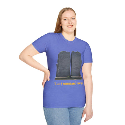 Bible Speaks Ten Commandments Unisex Softstyle T-Shirt