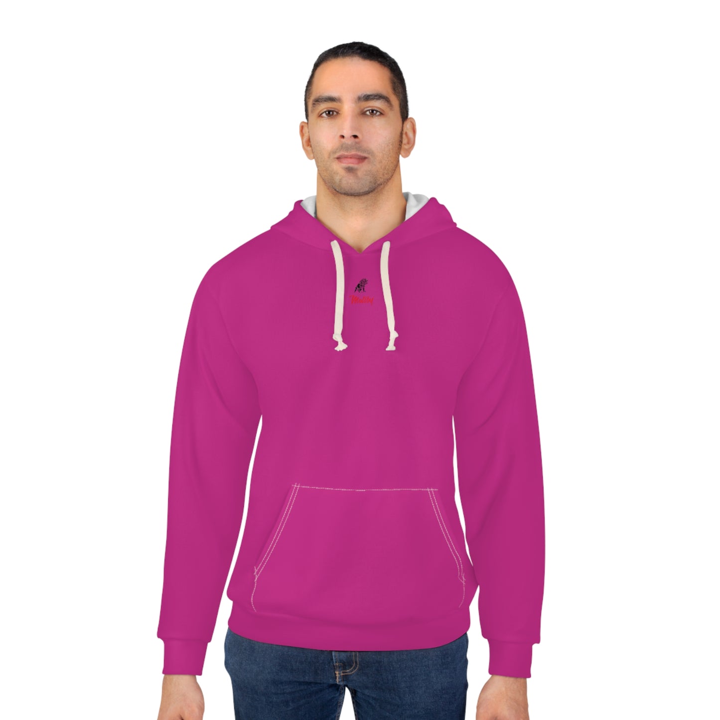 Matiby Pink Unisex Pullover Hoodie (AOP)