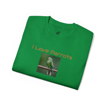 Matiby "I Love Parrots" Unisex Ultra Cotton Tee