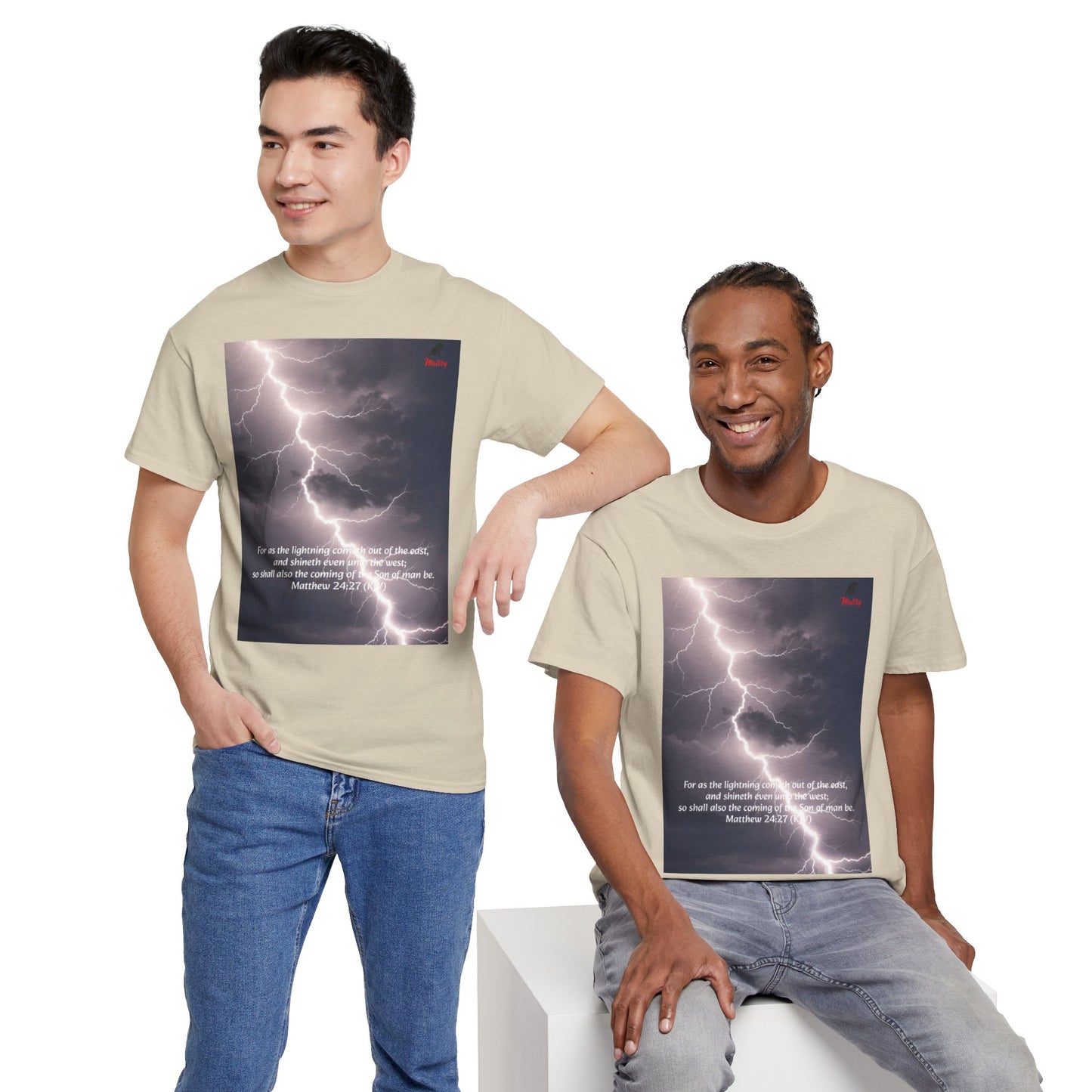 Lightning Style East West Unisex Heavy Cotton Tee